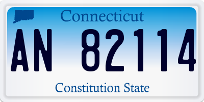 CT license plate AN82114