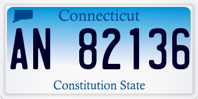 CT license plate AN82136