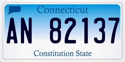 CT license plate AN82137