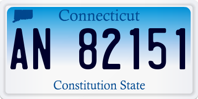 CT license plate AN82151