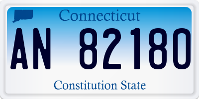 CT license plate AN82180