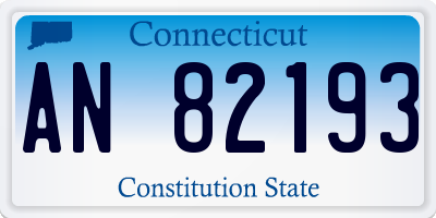 CT license plate AN82193