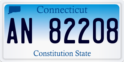 CT license plate AN82208