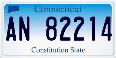 CT license plate AN82214