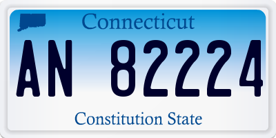 CT license plate AN82224