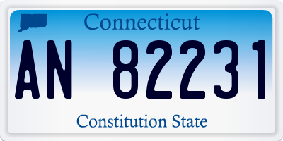 CT license plate AN82231