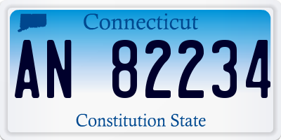 CT license plate AN82234