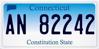 CT license plate AN82242