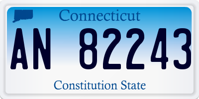 CT license plate AN82243