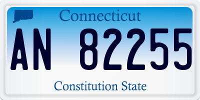 CT license plate AN82255