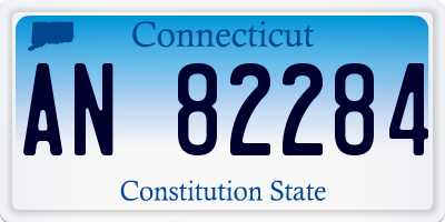 CT license plate AN82284