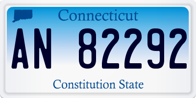 CT license plate AN82292