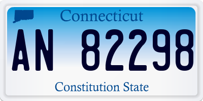 CT license plate AN82298
