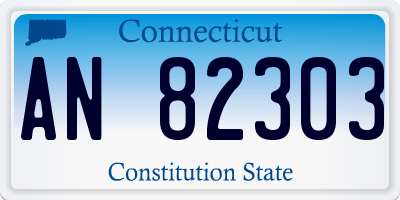CT license plate AN82303