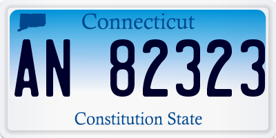 CT license plate AN82323