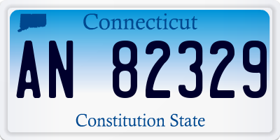 CT license plate AN82329