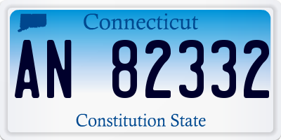 CT license plate AN82332