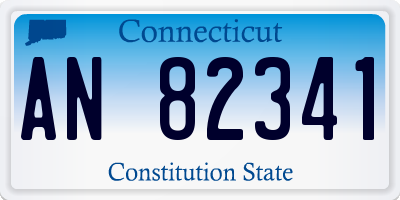 CT license plate AN82341