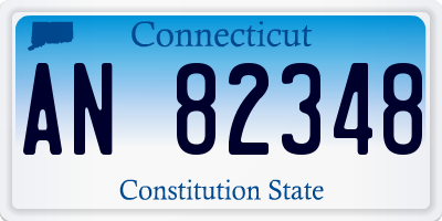 CT license plate AN82348