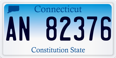 CT license plate AN82376