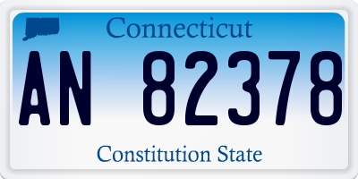 CT license plate AN82378