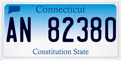 CT license plate AN82380