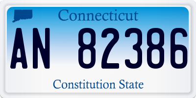 CT license plate AN82386