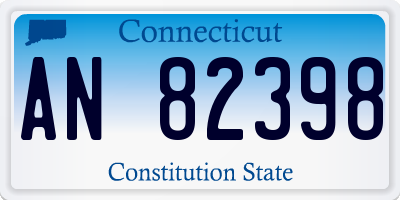 CT license plate AN82398
