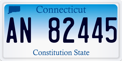 CT license plate AN82445