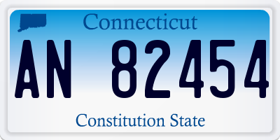 CT license plate AN82454