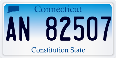 CT license plate AN82507