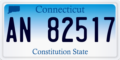 CT license plate AN82517