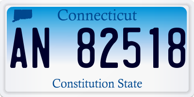 CT license plate AN82518
