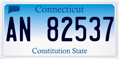 CT license plate AN82537