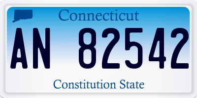 CT license plate AN82542