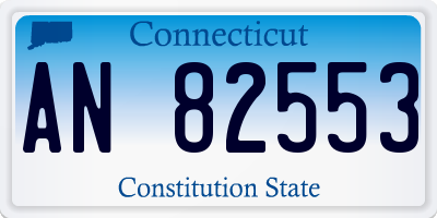 CT license plate AN82553