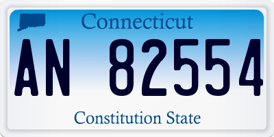CT license plate AN82554