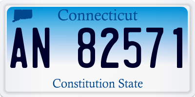CT license plate AN82571
