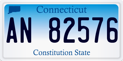 CT license plate AN82576