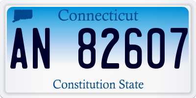 CT license plate AN82607