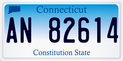 CT license plate AN82614