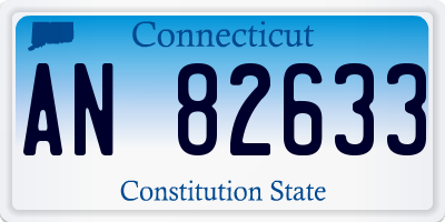 CT license plate AN82633