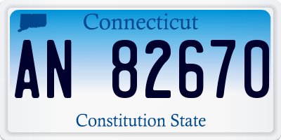 CT license plate AN82670