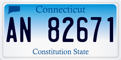CT license plate AN82671