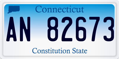 CT license plate AN82673