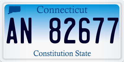 CT license plate AN82677