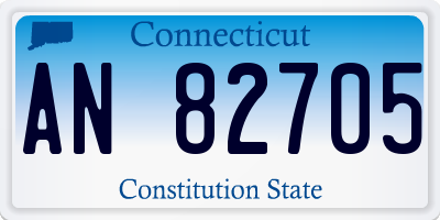 CT license plate AN82705