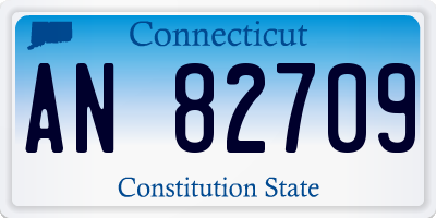 CT license plate AN82709