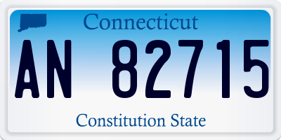 CT license plate AN82715