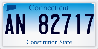 CT license plate AN82717